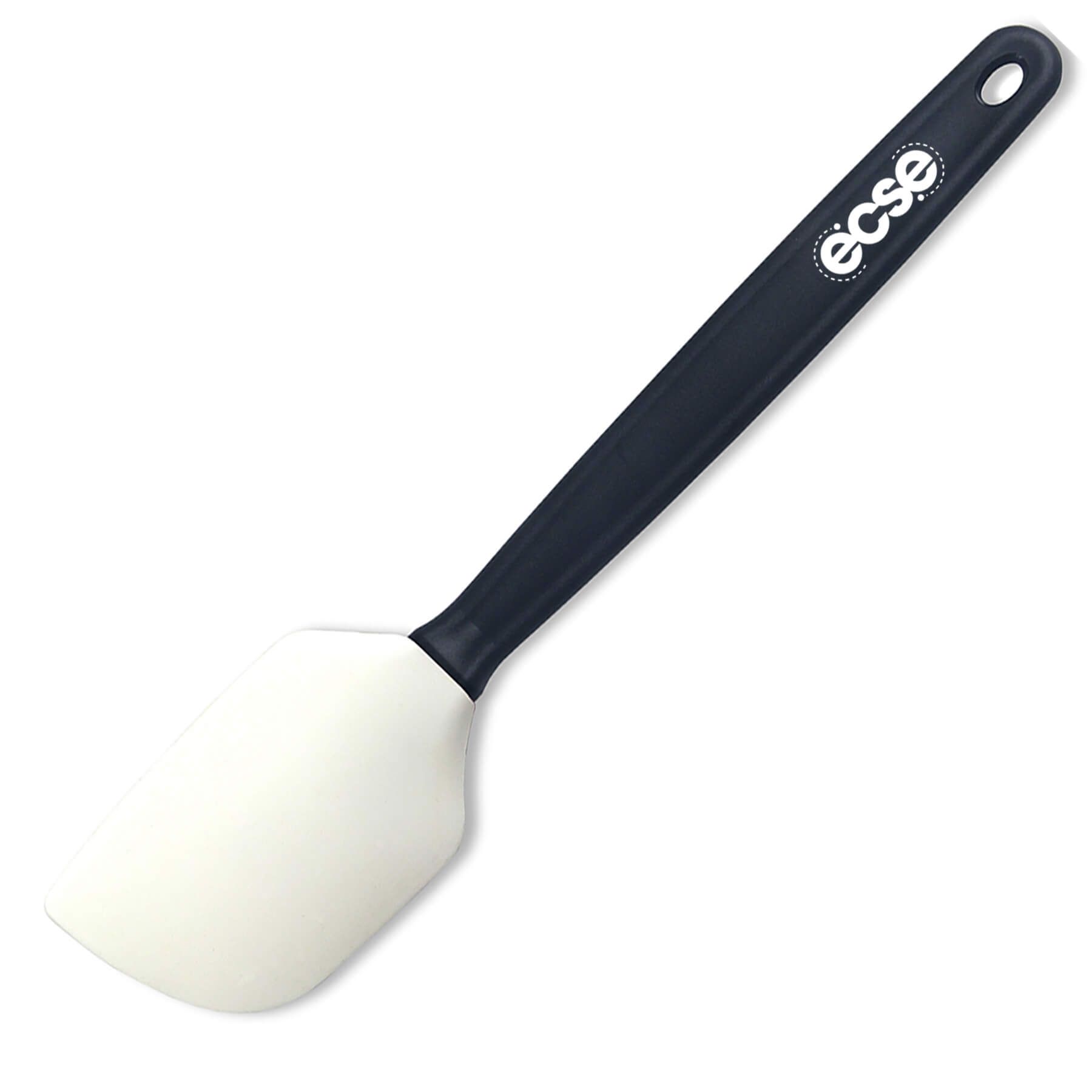 Imprinted - Black Handle - White Spatula
